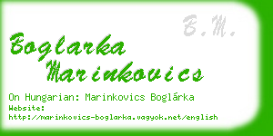 boglarka marinkovics business card