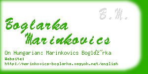 boglarka marinkovics business card